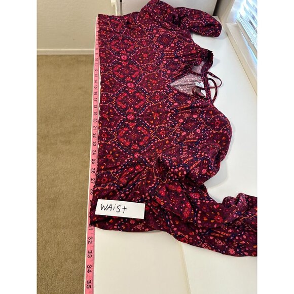 Croft & Borrow Womans Floral Top Size 4X Boho Western Peasant Beachy Hippie Work - Picture 6 of 12